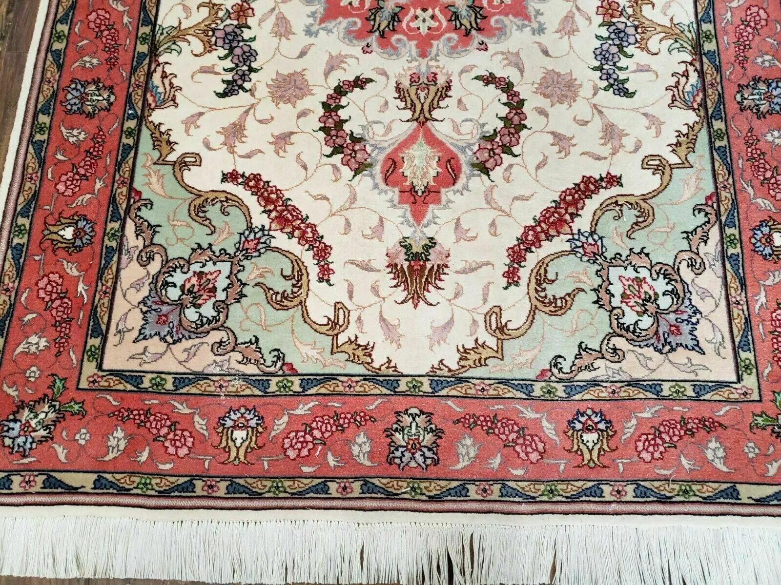 3' 4" X 5' Vintage Handmade Ultra Fine Floral Oriental Turkish Rug Carpet Wow by Jewel Rugs