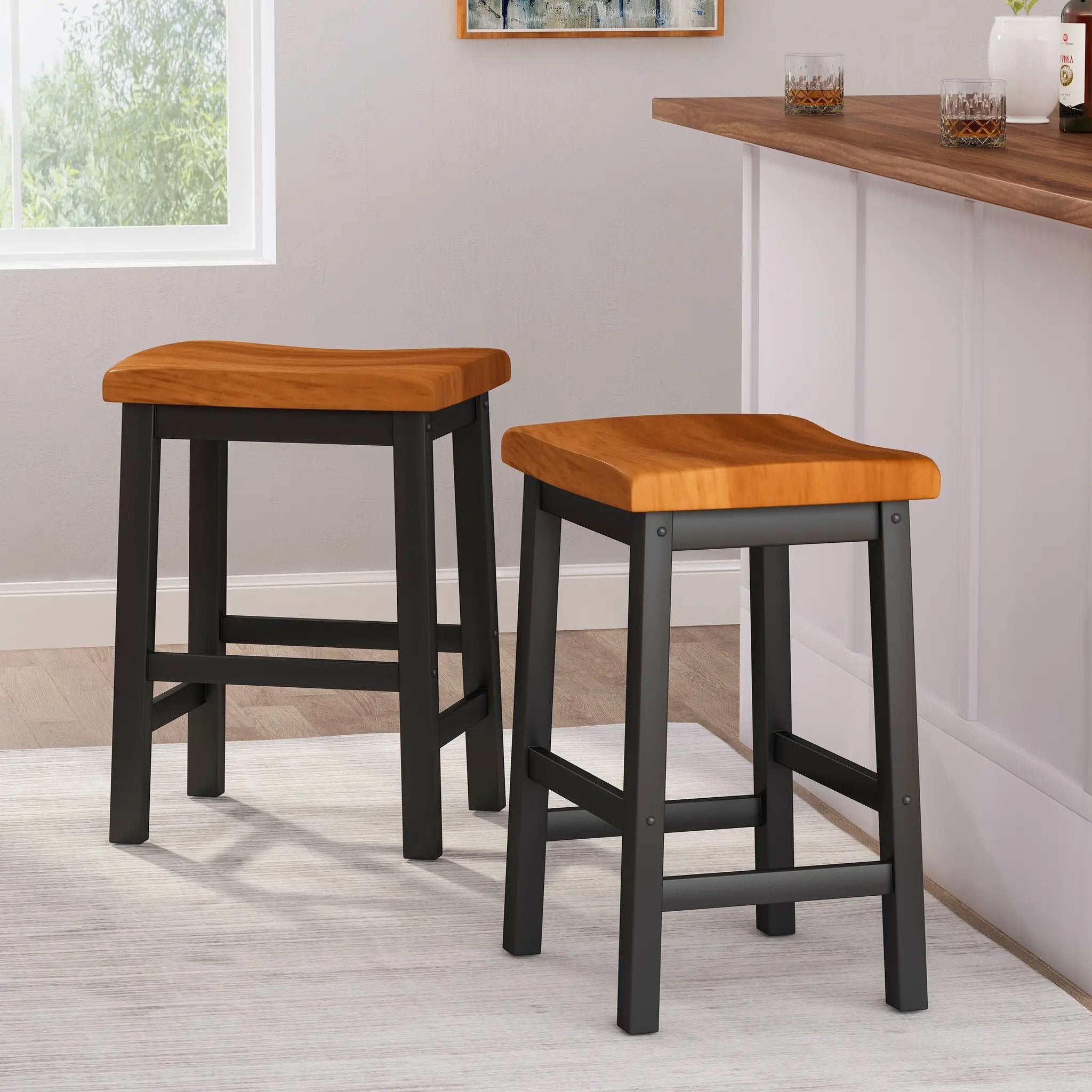 Wood 24" Saddle Stool by HouseOfZazla