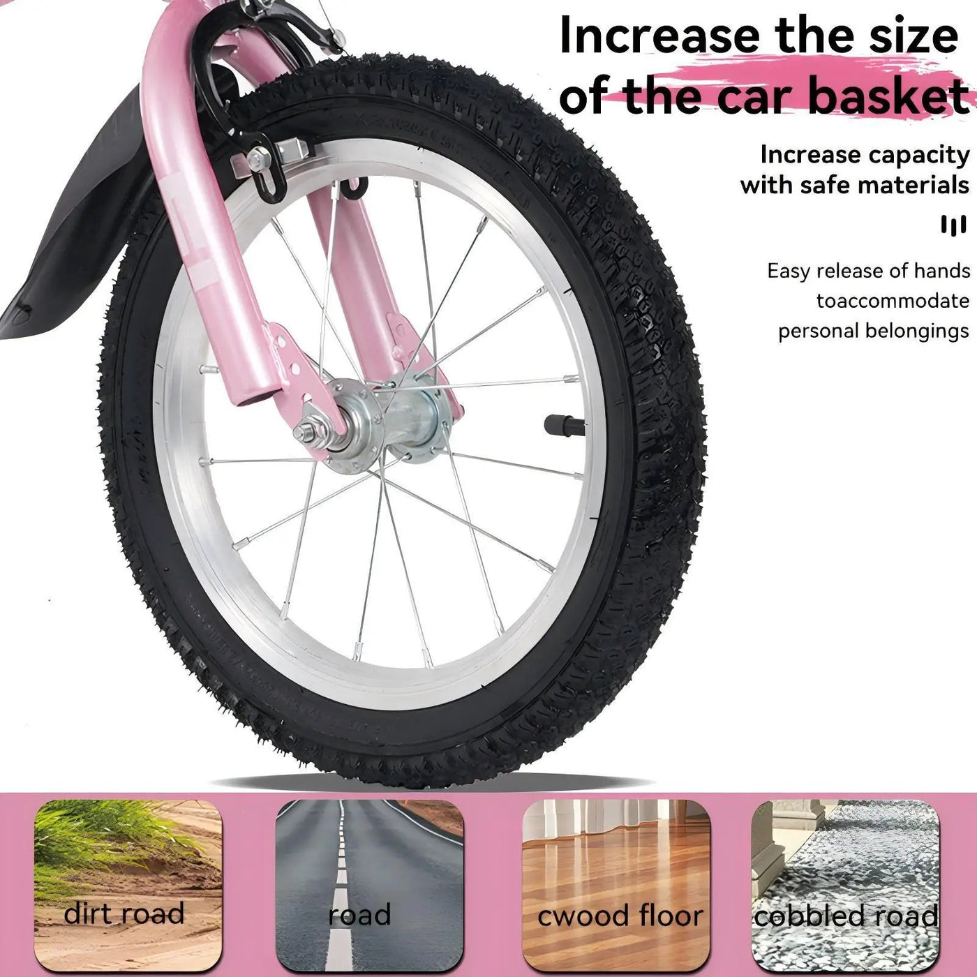 Fkznpj - 16" Sporty Kids Bike With Training Wheels And Stand Adjustable Saddle Suitable For Boys And Girls Aged 4 - 8 Years Tall Height 41 - 46" Available In A Variety Of Colors by HouseOfZazla