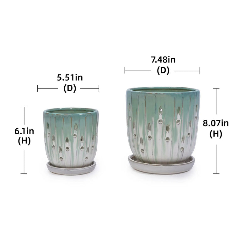 Flowerpot With Drainage Hole (Set of 2) by HouseOfZazla