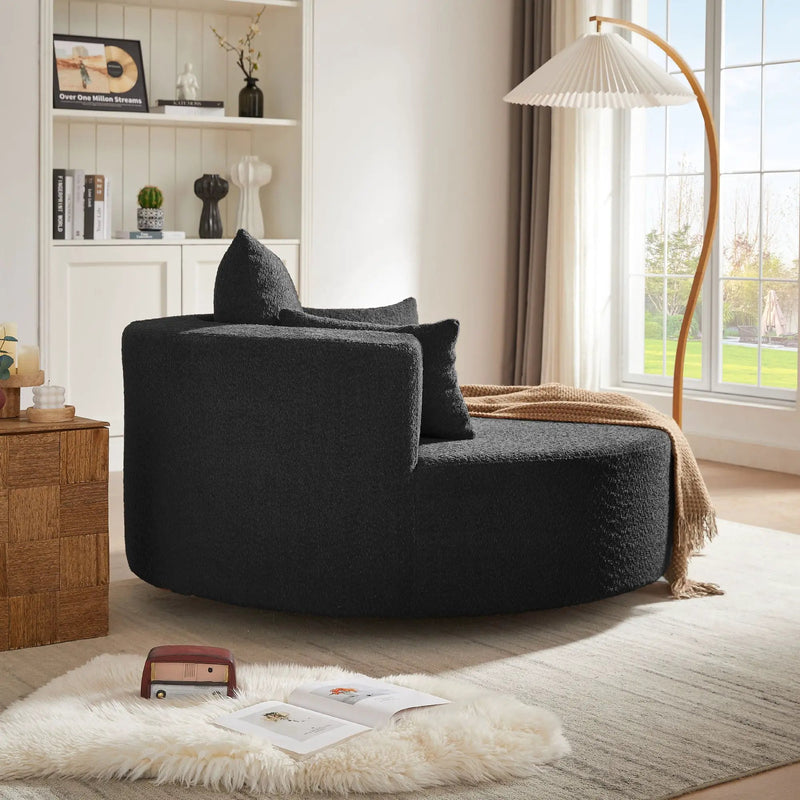 360° Swivel Chair Accent Barrel Chair With Removable Pillows by HouseOfZazla