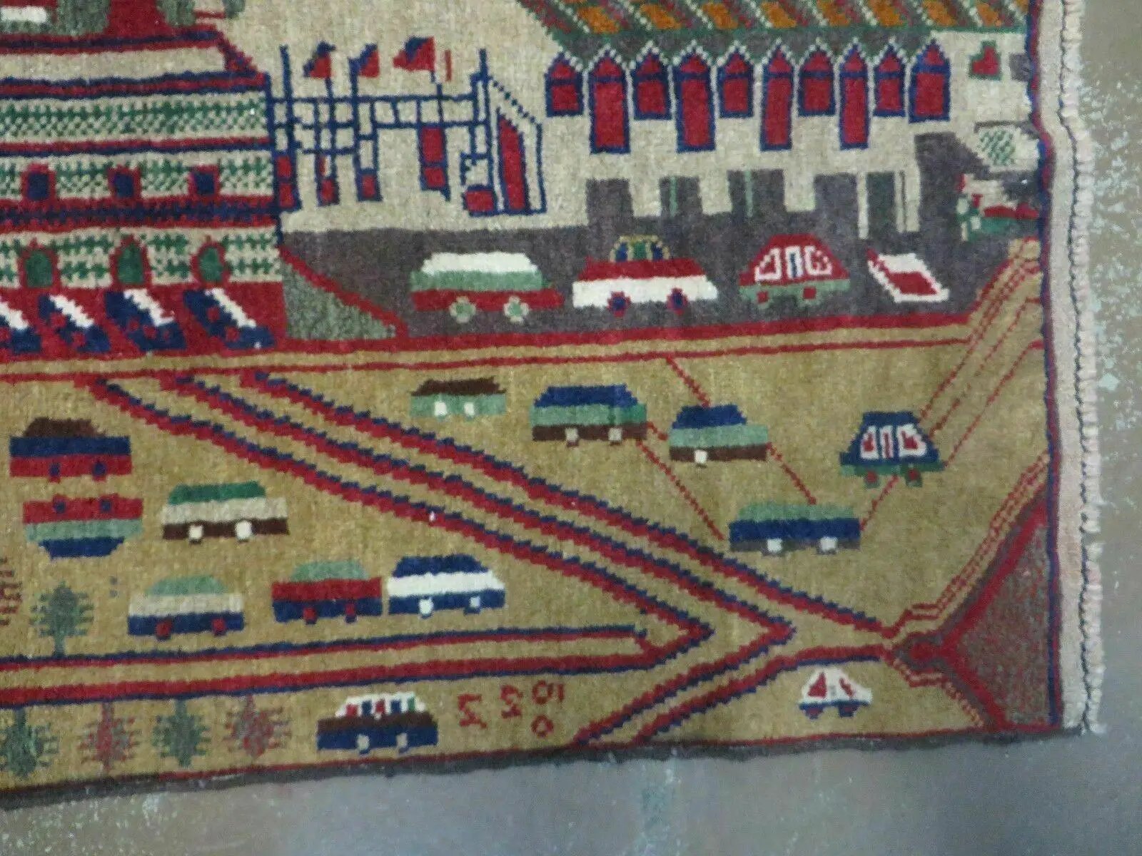 3' X 5' New Vintage Handmade Afghan Balouch Tribal Wool Pictorial Rug # 302 by Jewel Rugs