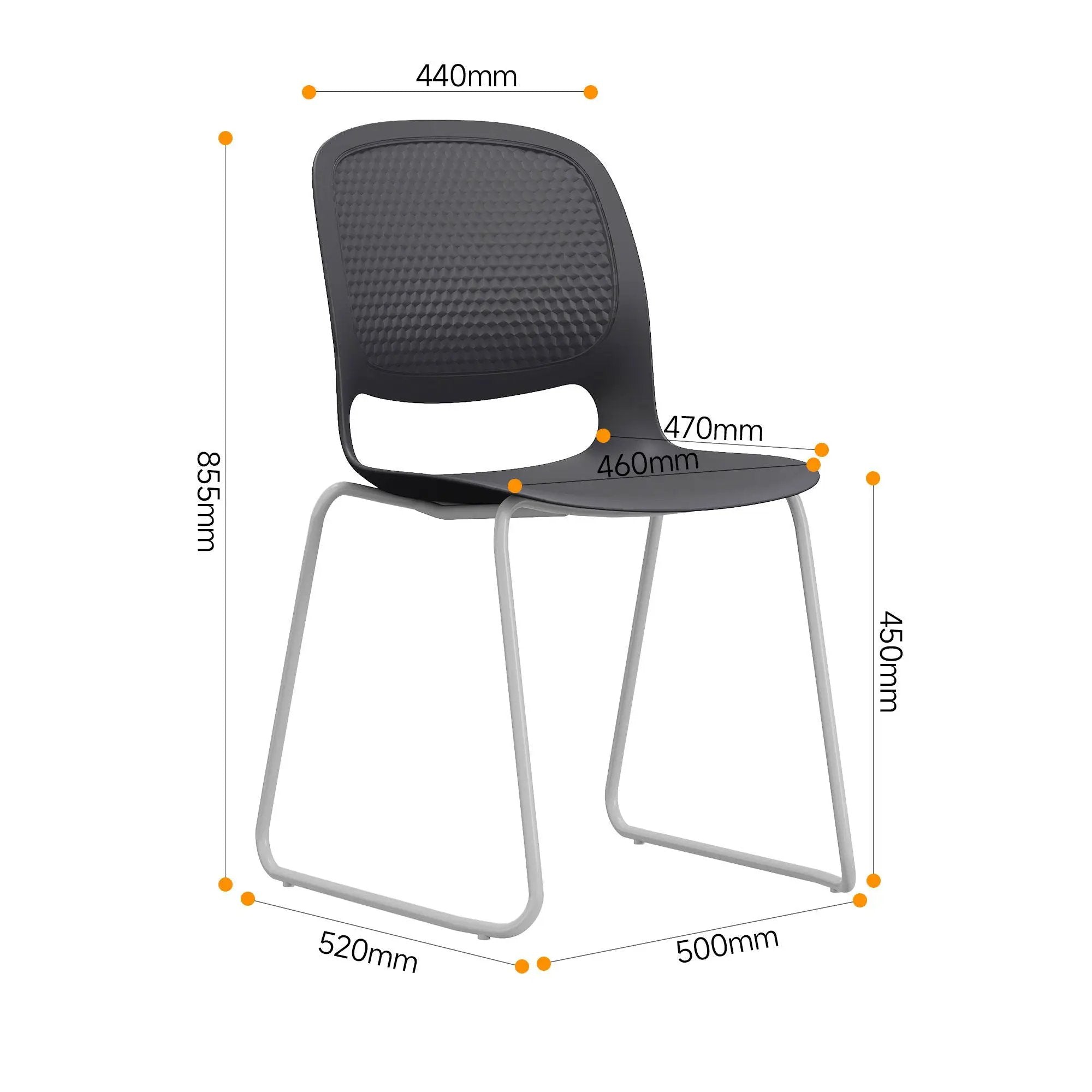 Stacking Chairs (Set of 4) - Black by HouseOfZazla