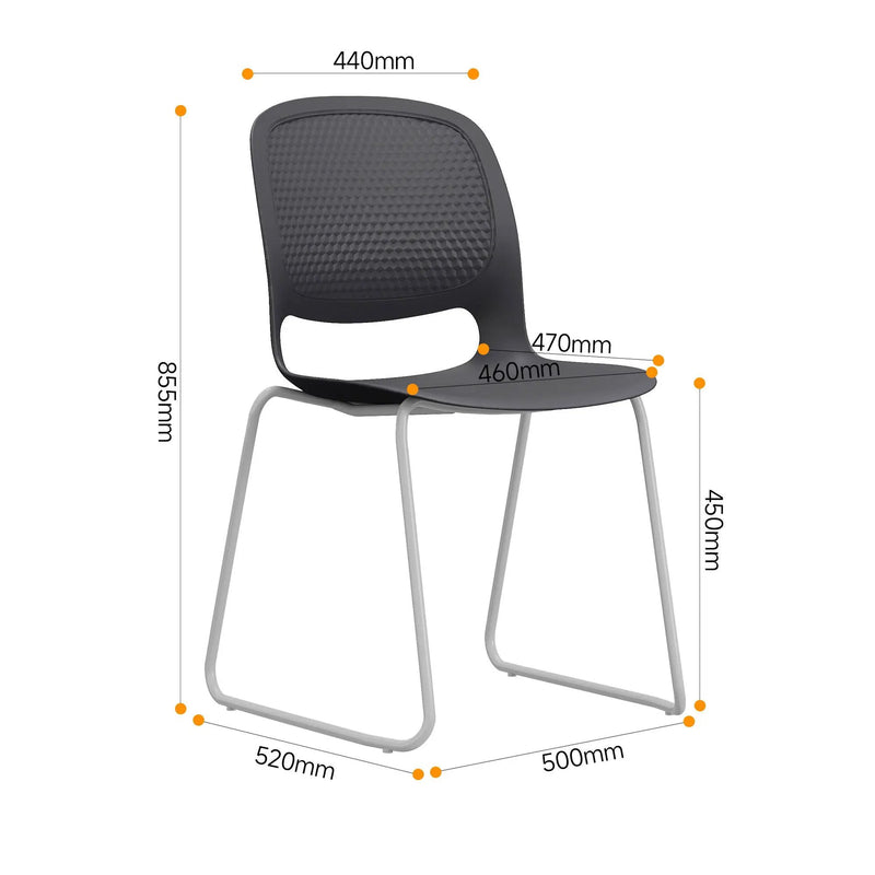 Stacking Chairs (Set of 4) - Black by HouseOfZazla