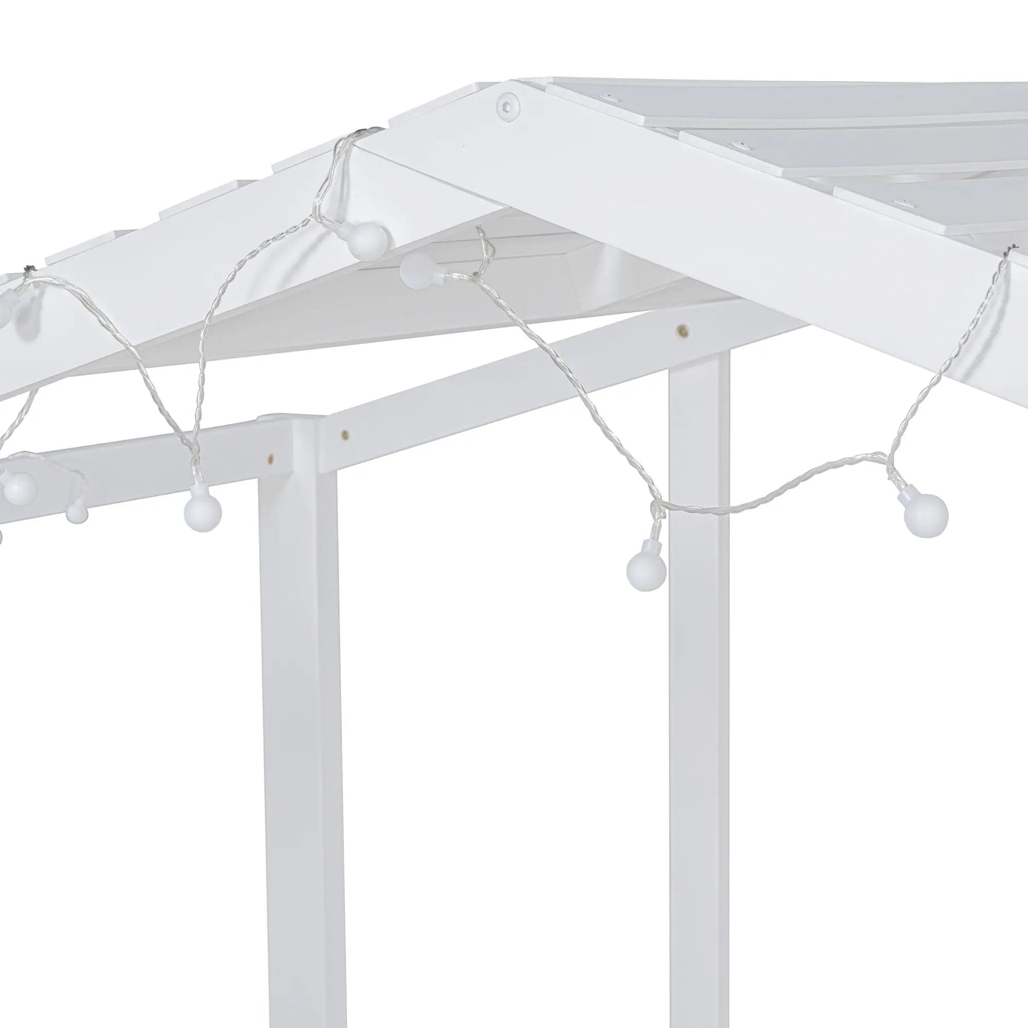 Loft House Bed With Ladder And Slide, With board And Light Strip On The Roof by HouseOfZazla