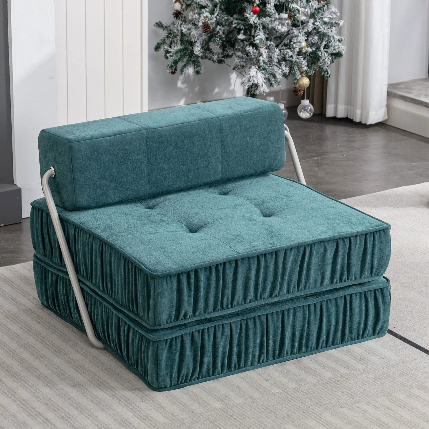 Folding Sofa With Removable Back Cushion, Convertible Futon Sleeper Chair by HouseOfZazla