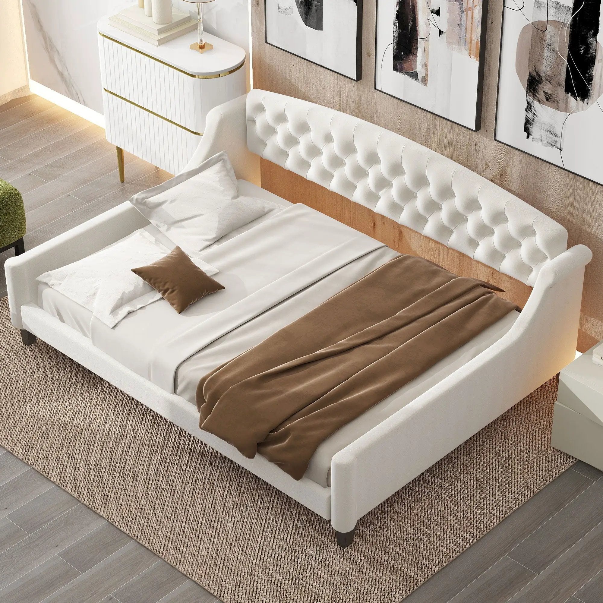 Modern Tufted Button Daybed by Unique Piece Furniture