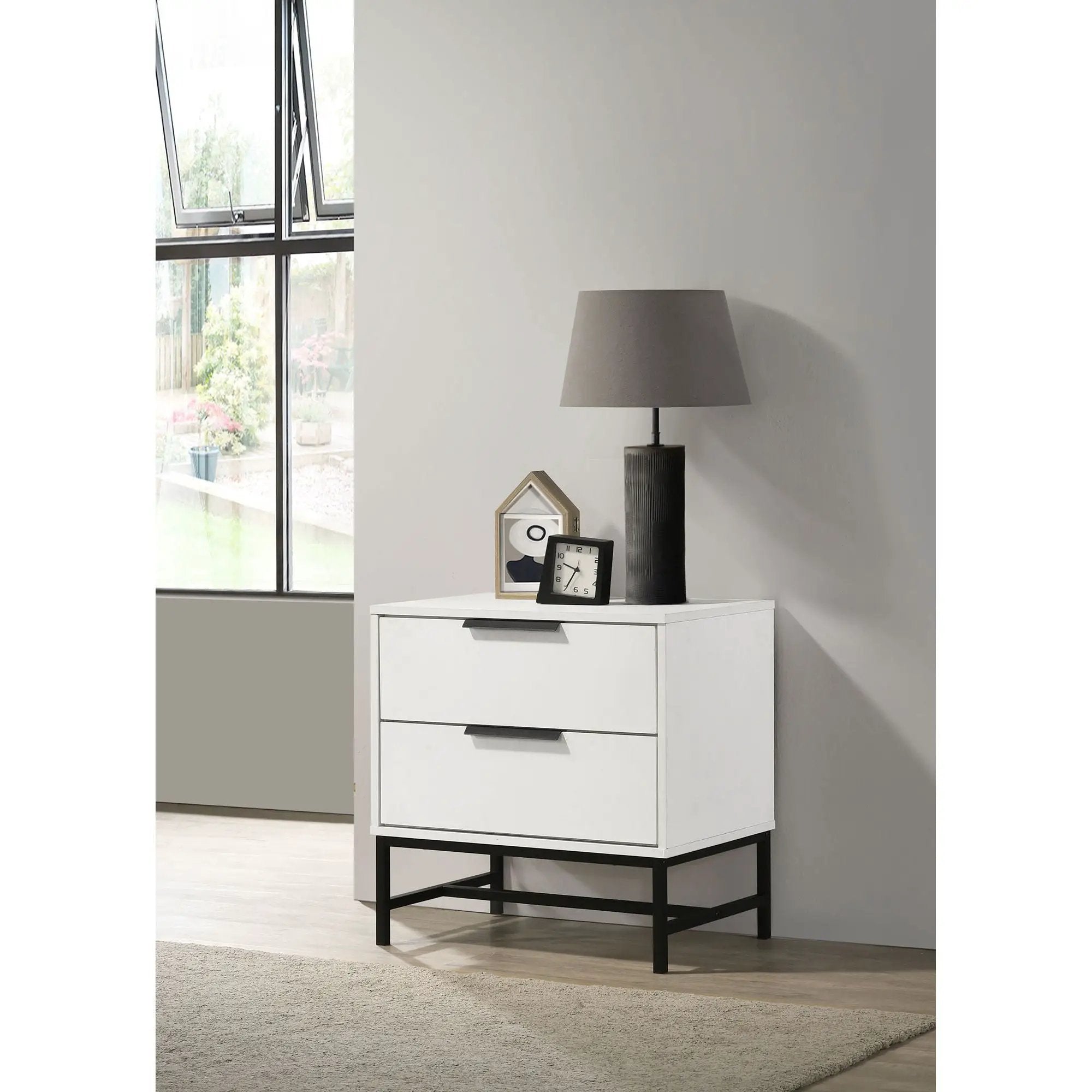 Yountville - 2 Drawer Nightstand - White by HouseOfZazla