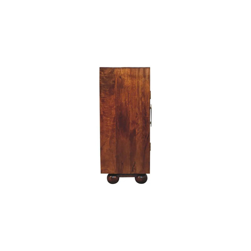 Wavecrest Cabinet, 4 Shelves - Chestnut by HouseOfZazla