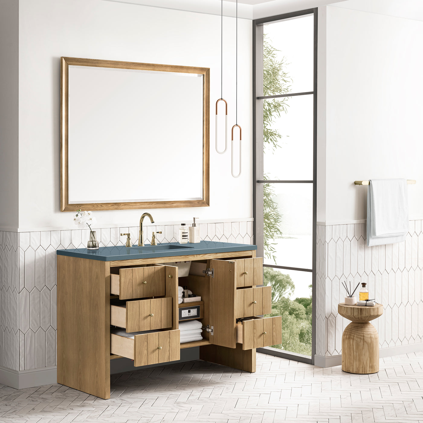 James Martin Hudson 48" Single Bathroom Vanity, Light Natural Oak, view 32