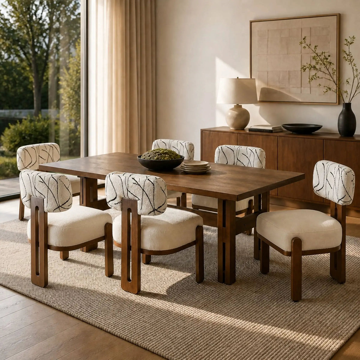 7-Piece Dining Table Set for 6, 71", photo 2 of 9