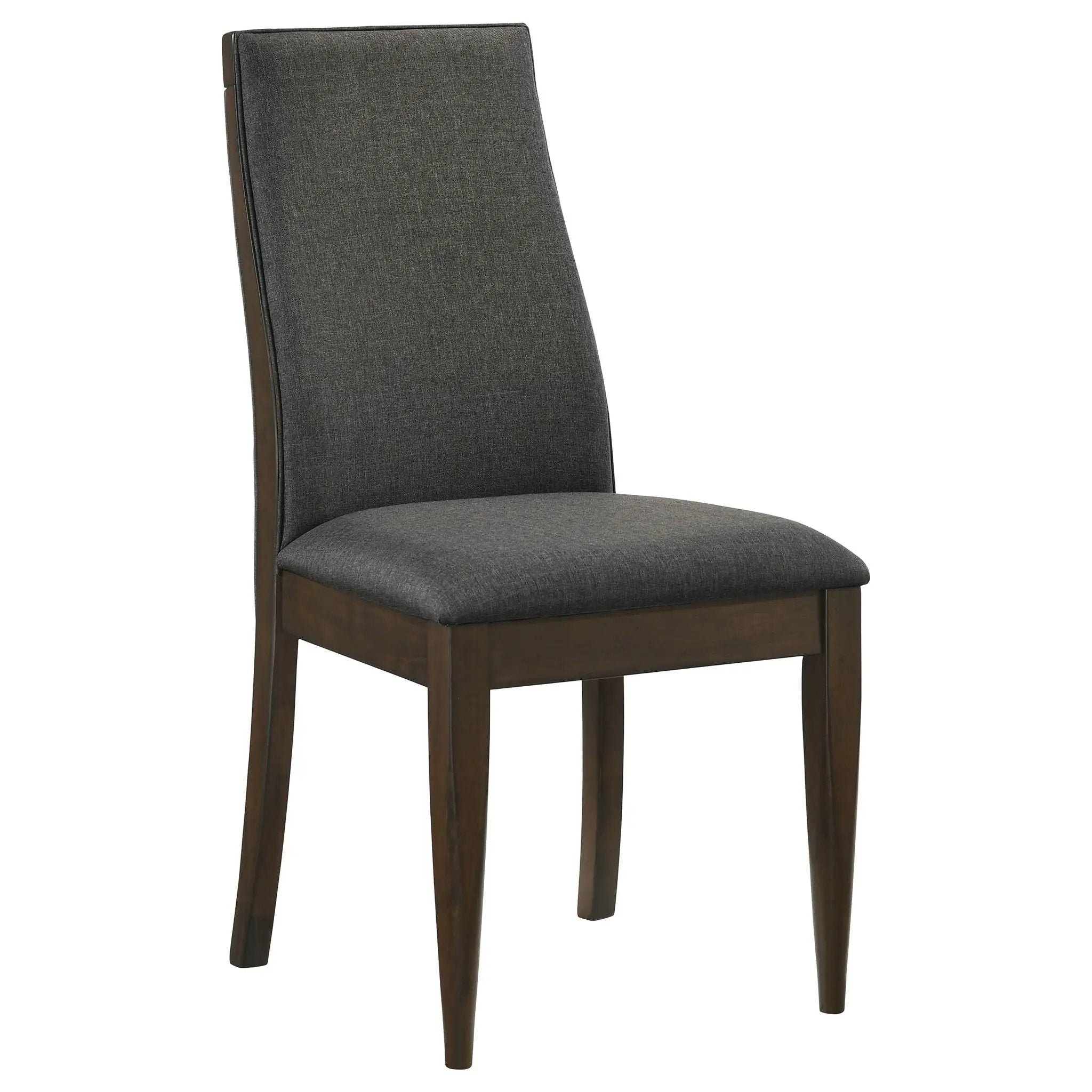 Wes Upholstered Dining Side Chair Dark Walnut (Set of 2) by Unique Piece Furniture