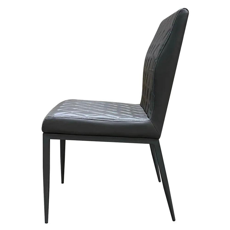 Cargo - Chair - Gray Synthetic Leather & Gunmetal by Unique Piece Furniture