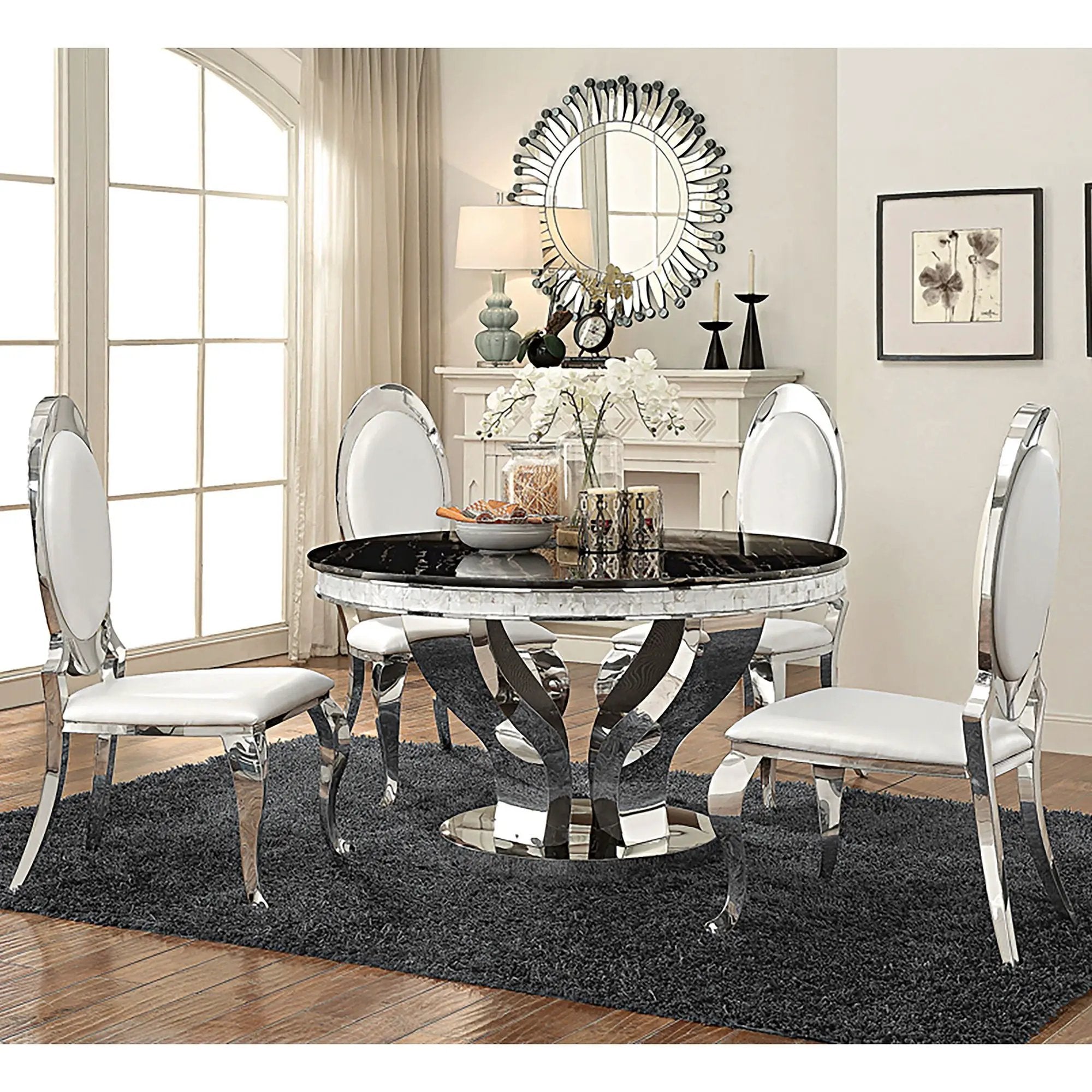 Chester - Upholstered Dining Side Chair (Set of 2) - Creamy White by HouseOfZazla