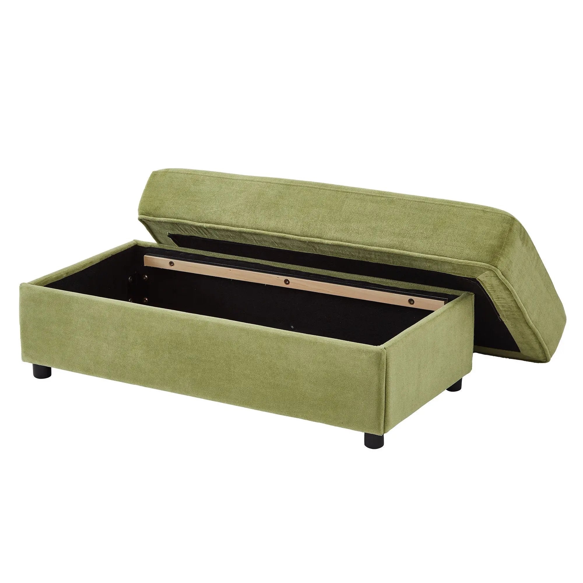 Modern Style Armchair Chaise Lounge Sofa Couch With Movable Storage Ottoman, USB Ports, Cup Holders, Phone Holder, Side Pockets by HouseOfZazla
