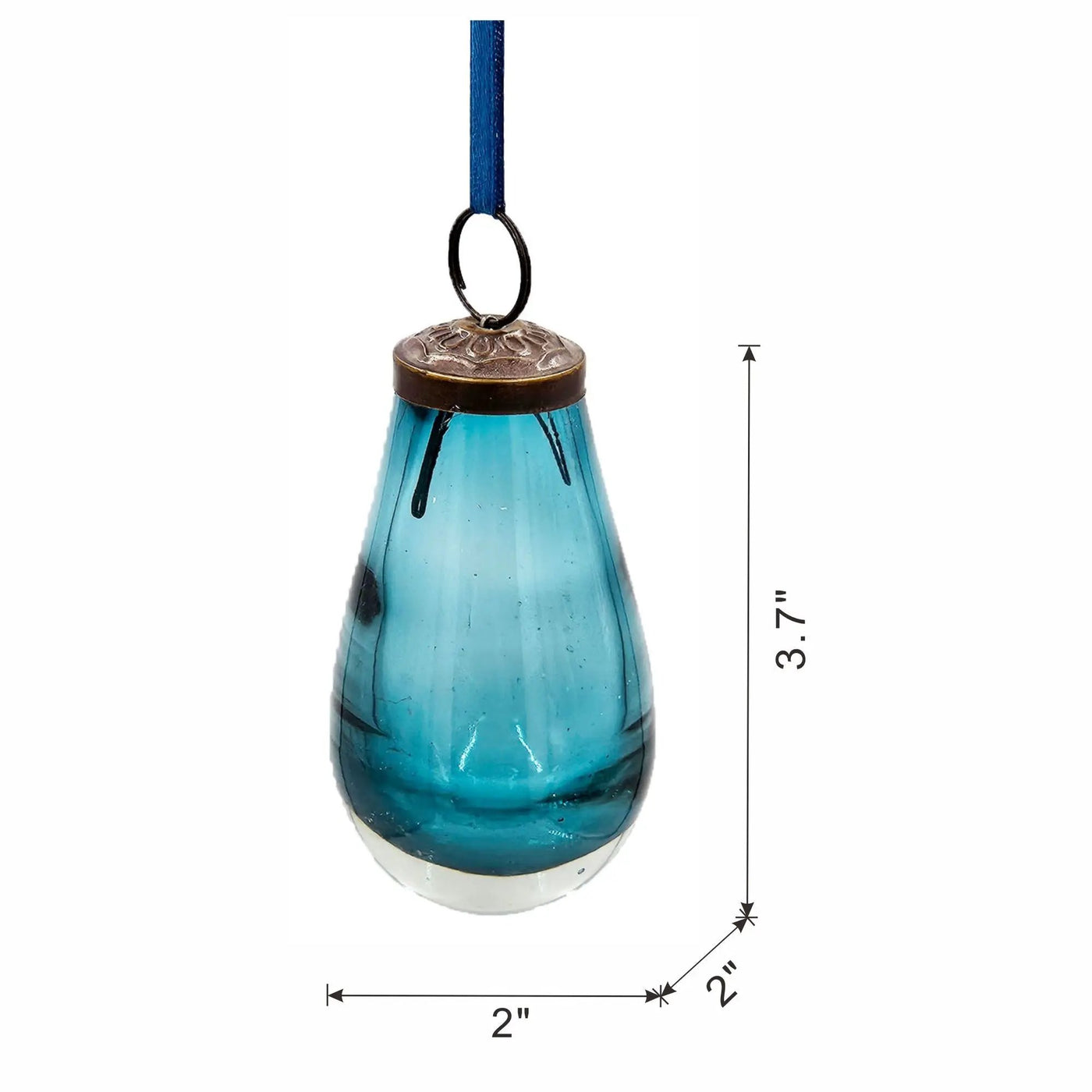 Luster Tear Drop Ornament, Glass Decorative Hanging Christmas Tree Ornaments For Holiday Party Decorations (Set of 12) by Unique Piece Furniture