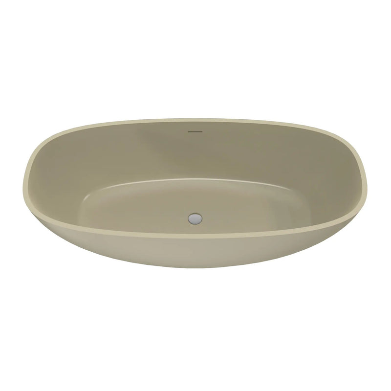 66.9 Inch Freestanding Solid Surface Soaking Bathtub by HouseOfZazla