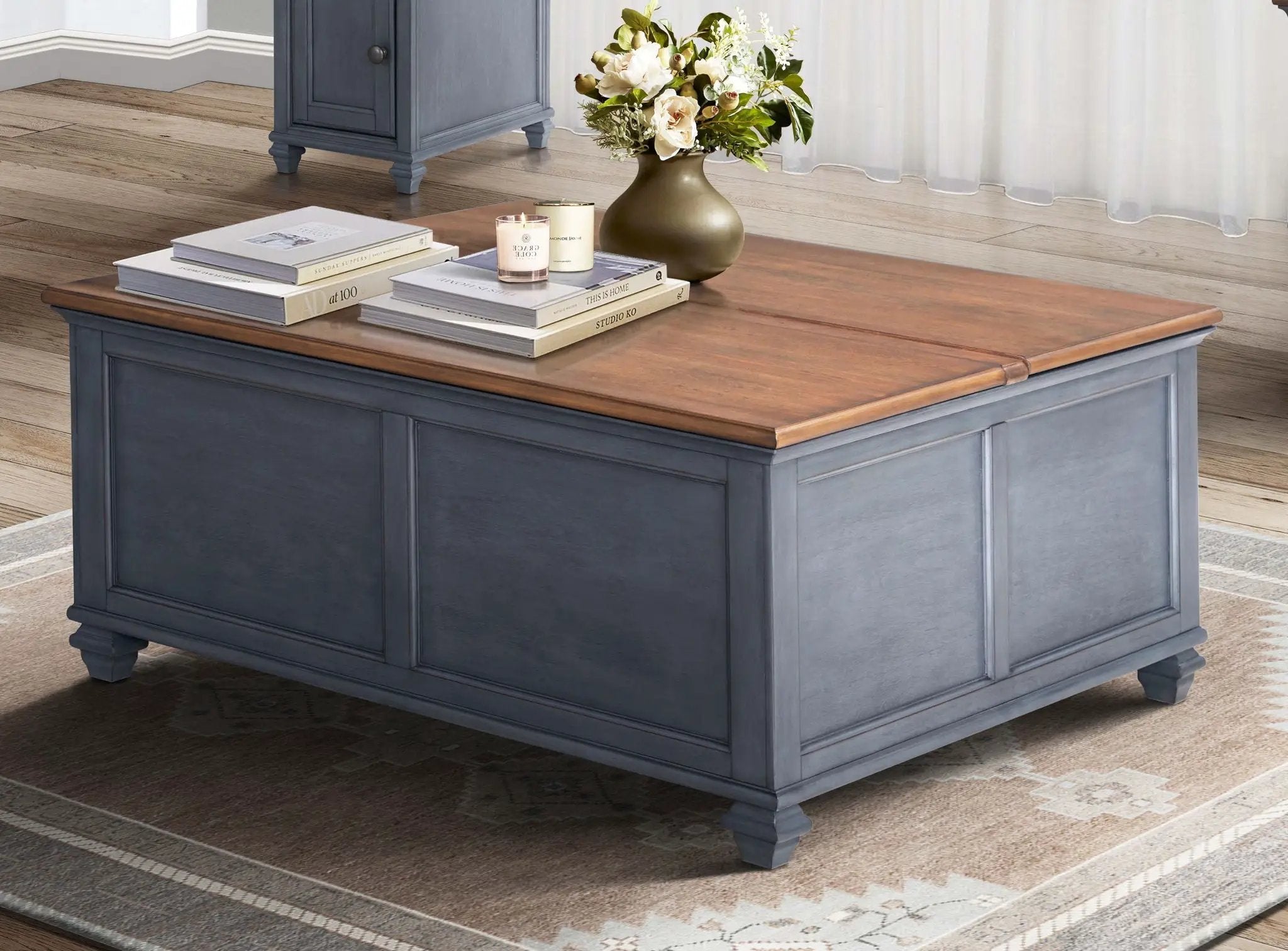Lift-Top Coffee Table - Blue by HouseOfZazla