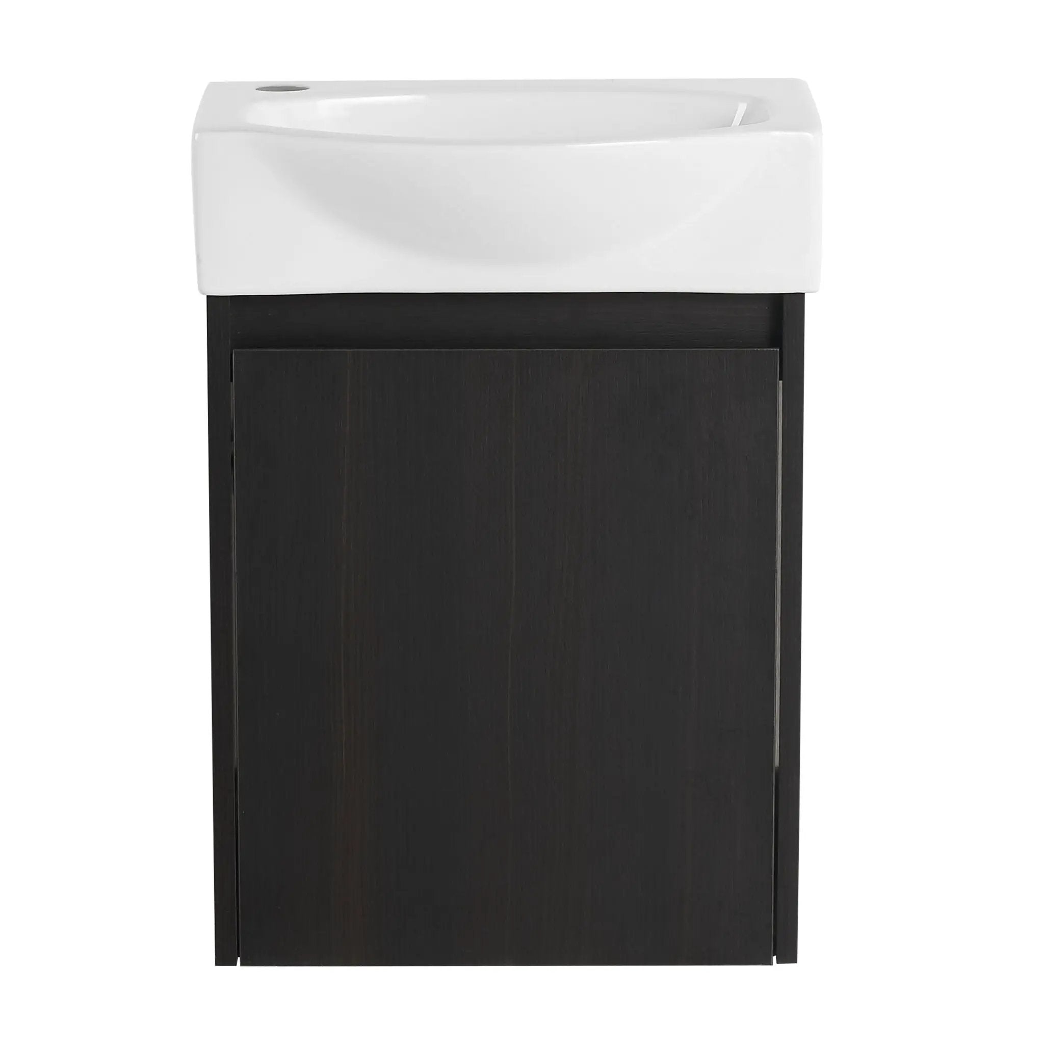 Modern Bathroom Vanity With Ceramic Basin, Wall Mounted Floating Sink Combo, Storage Cabinet by HouseOfZazla