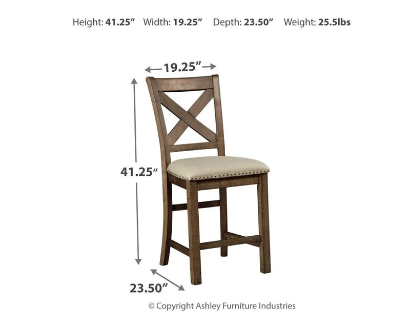 Moriville - Upholstered Barstool (Set of 2) - Beige by Unique Piece Furniture