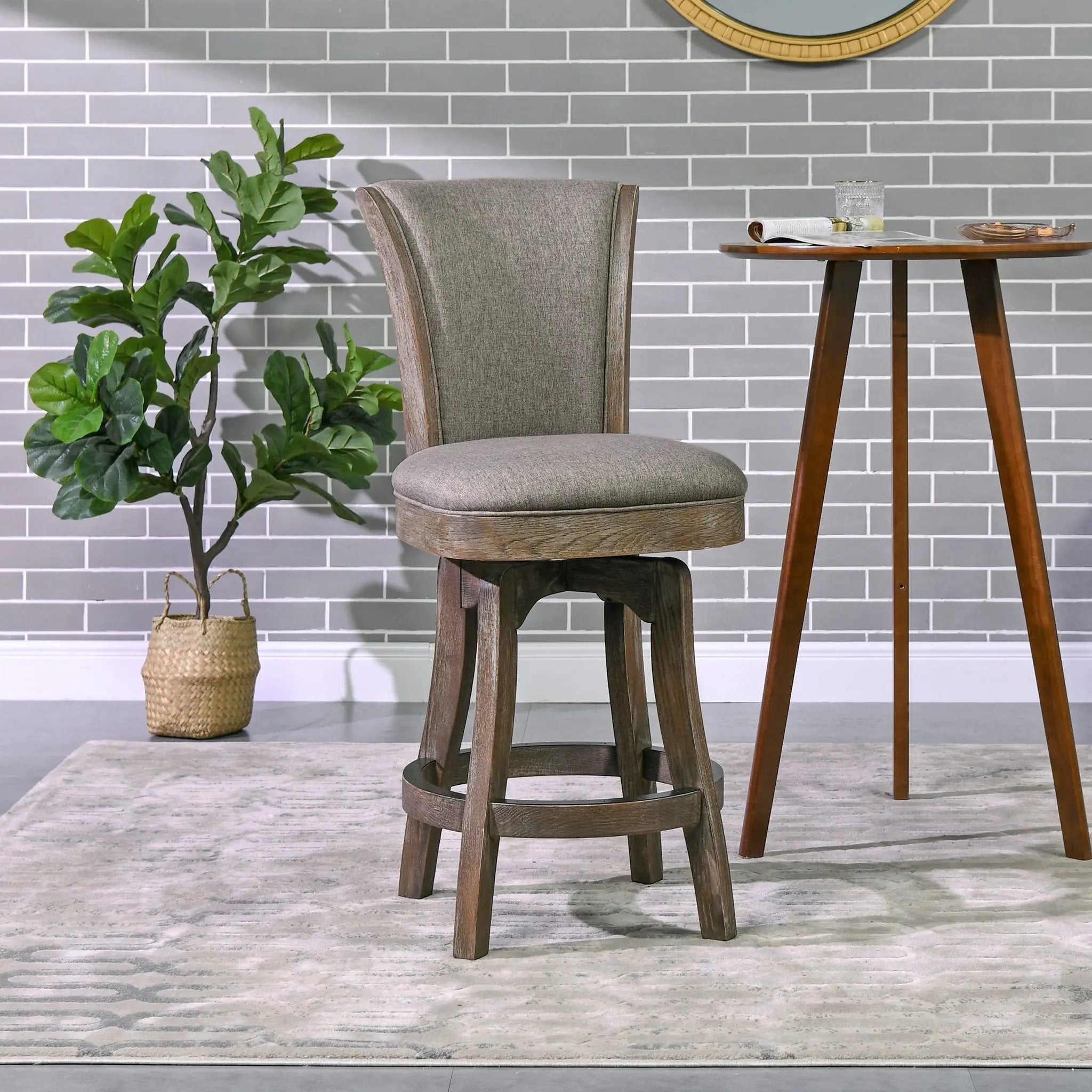 Henry - Armless Swivel Counter Height Bar Stool by Unique Piece Furniture