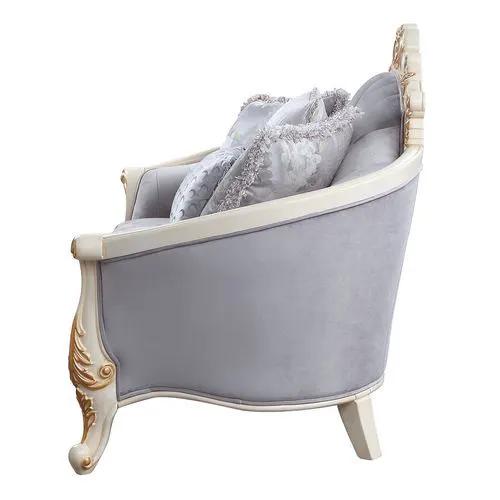 Galelvith - Loveseat With 4 Pillows - Gray Fabric by Unique Piece Furniture