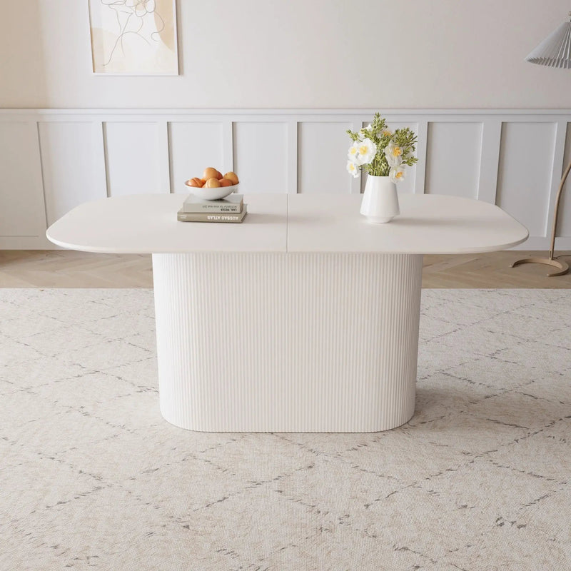 Modern Dining Table With Vertical Striped Legs by HouseOfZazla