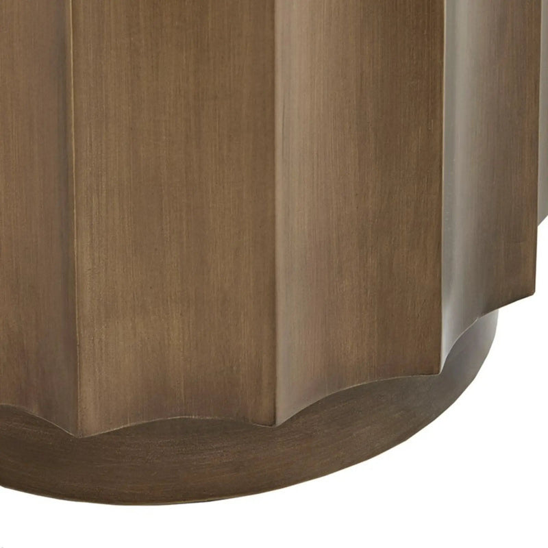 Valentina - Accent Table With Scalloped Edge Design - Bronze by HouseOfZazla
