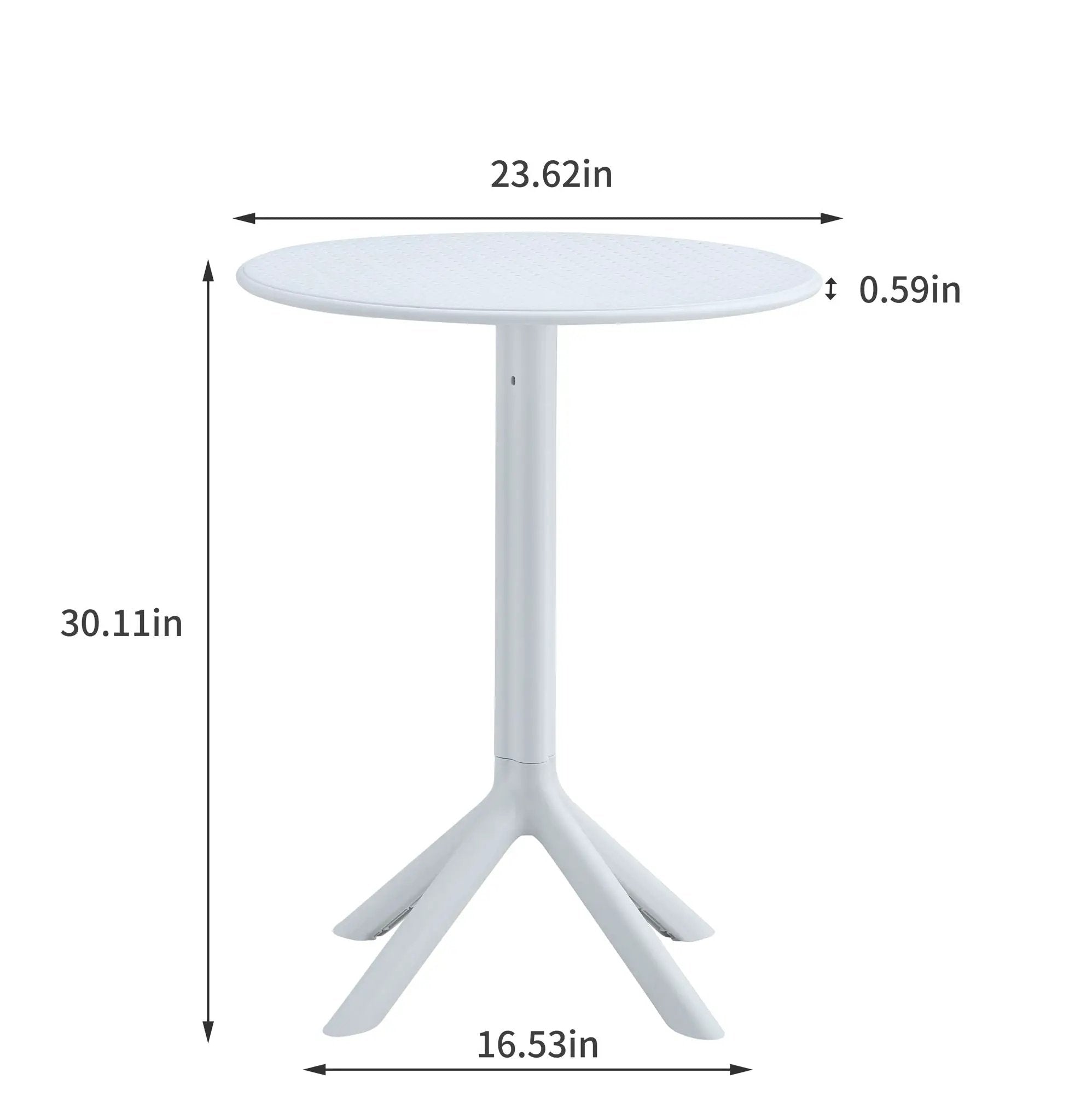 3 Piece Plastic Arm Chair Bistro Grs Premium Ocean Plastic by HouseOfZazla
