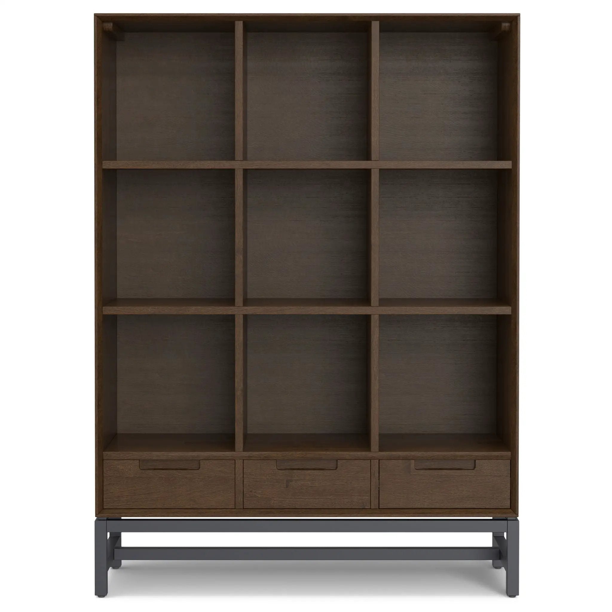 Banting - 9 Cube Bookcase With Drawers - Walnut Brown by Unique Piece Furniture