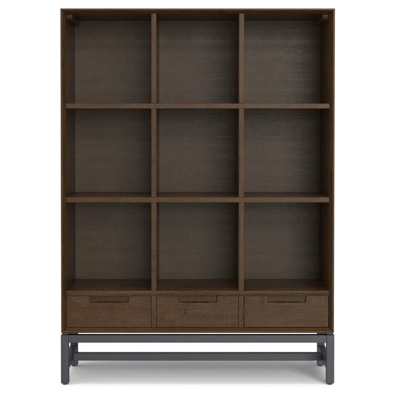 Banting - 9 Cube Bookcase With Drawers - Walnut Brown by Unique Piece Furniture
