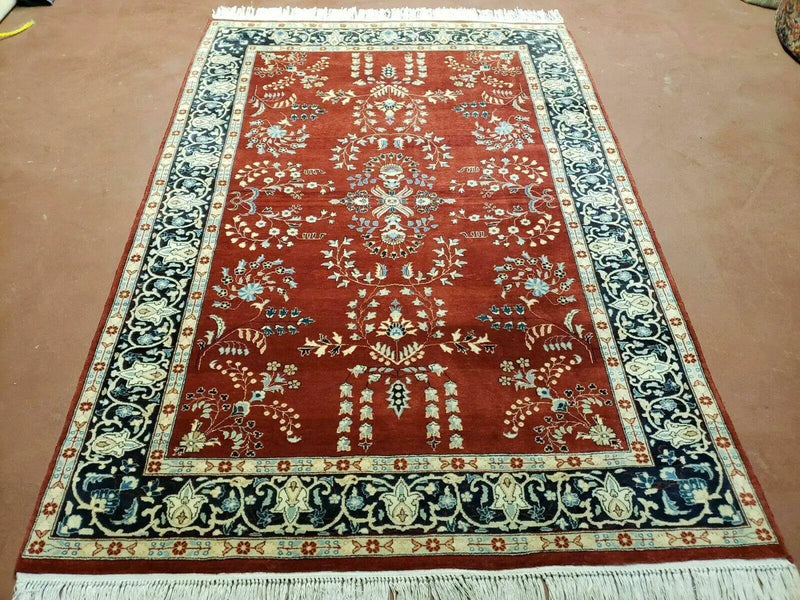 4' X 6' Vintage Handmade Pakistani Rug Highly Detailed Red by Jewel Rugs