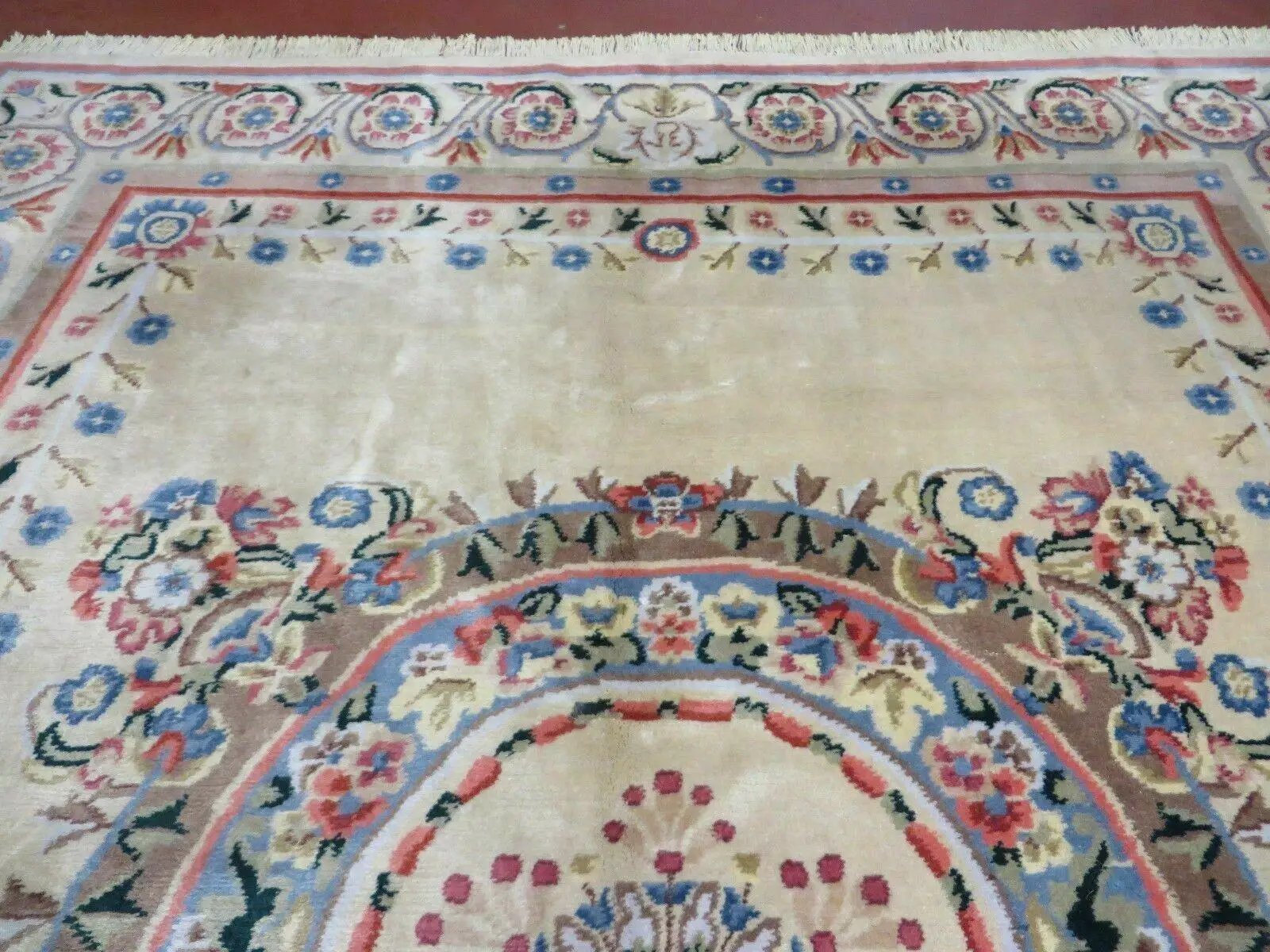 8' X 10' Vintage Handmade Wool Rug Aubusson Savonnerie Design European Nice by Jewel Rugs