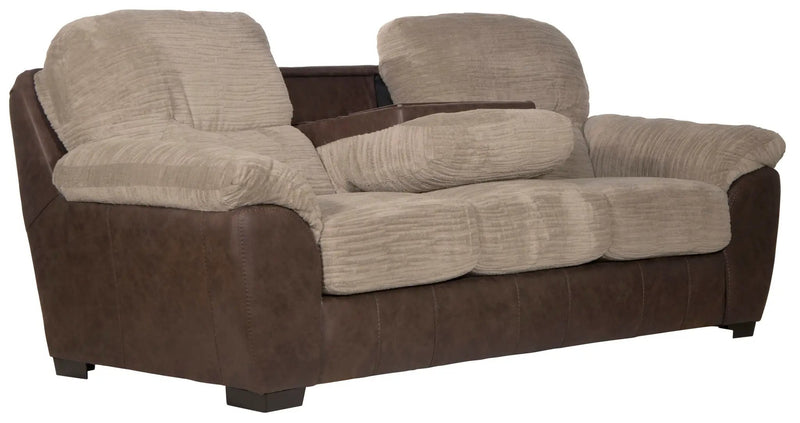 McMahon - Sofa With Drop Down Table - Bark by Unique Piece Furniture