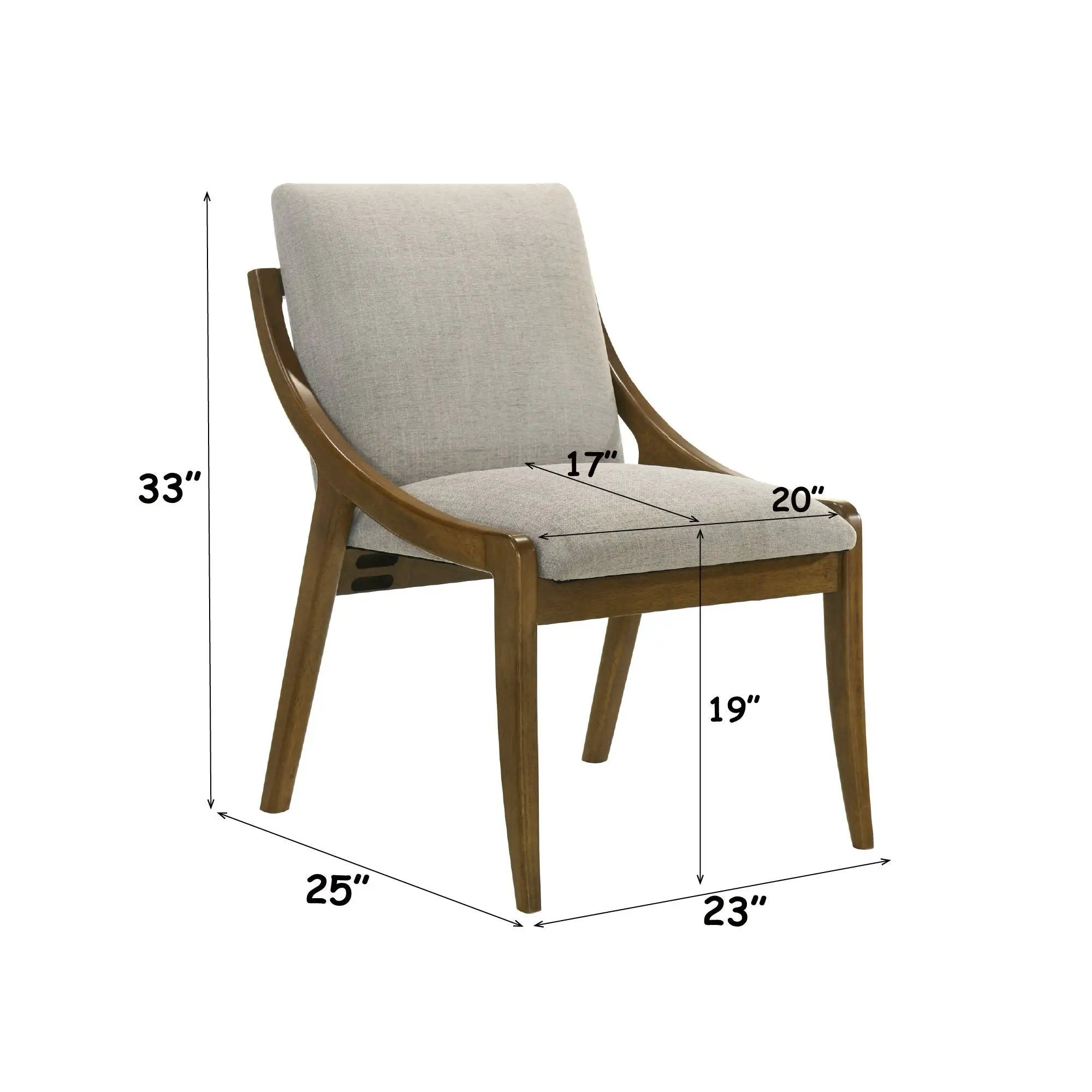 Danzel - Side Chair (Set of 2) - Gray / Oak by HouseOfZazla