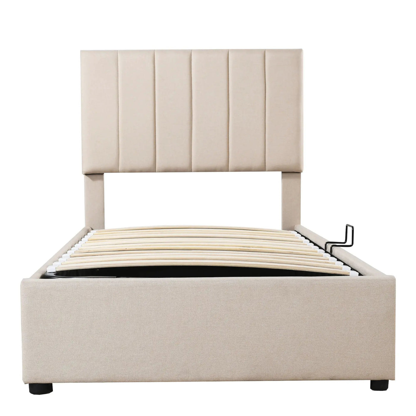 Upholstered Platform Bed With A Hydraulic Storage System by Unique Piece Furniture