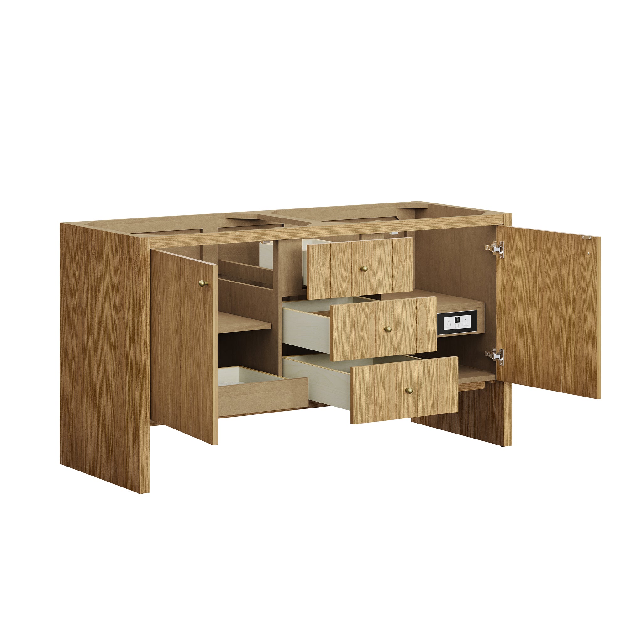 James Martin Hudson 60" Double Bathroom Vanity, Light Natural Oak, view 24