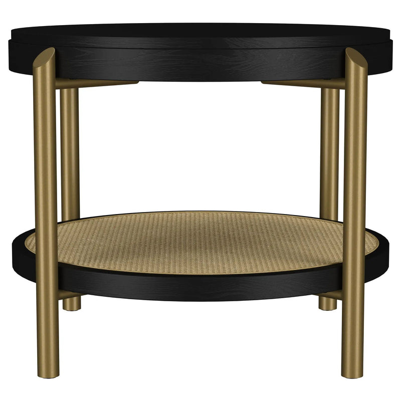 Arini 2-piece Round Coffee and End Table Set Black by Unique Piece Furniture