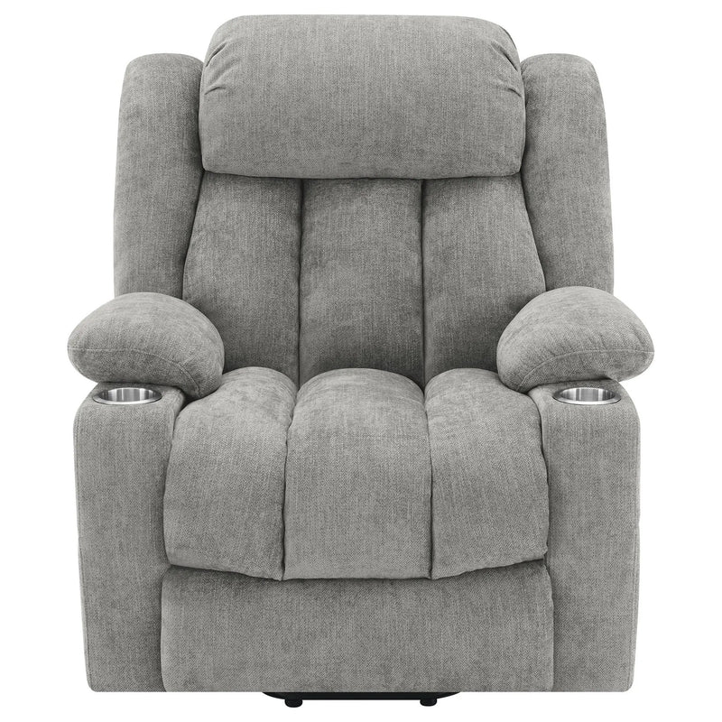 Beca - Upholstered Power Lift Recliner With Cupholders And USB Charging by Unique Piece Furniture