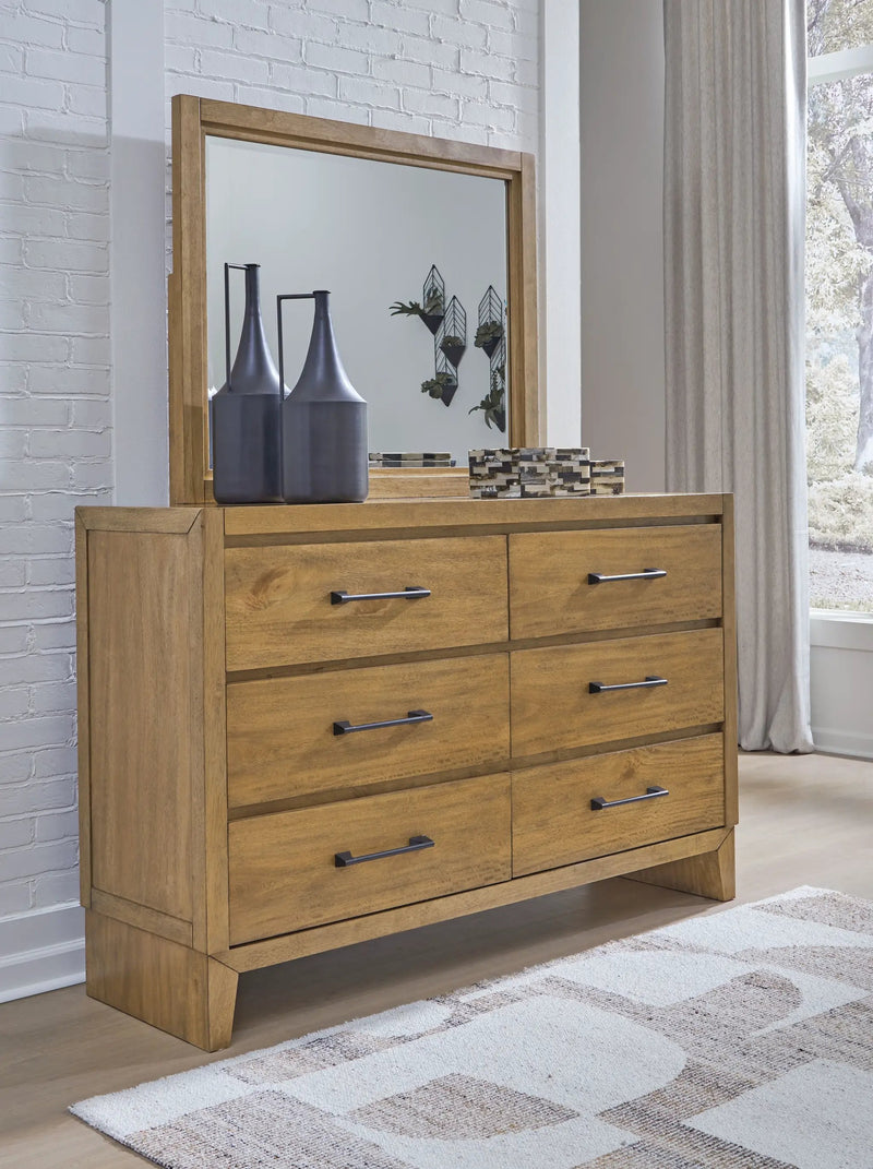 Sherbana - Dresser And Mirror - Light Brown by Unique Piece Furniture