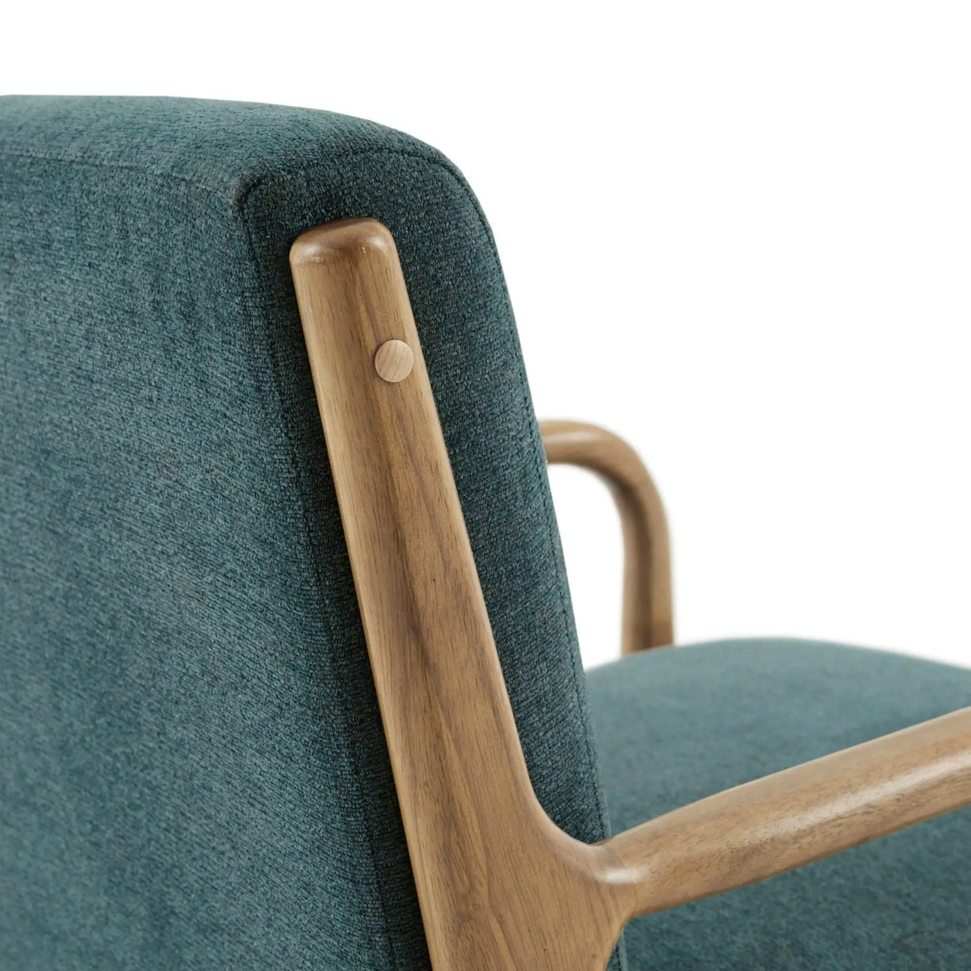 Mid-Century Style Lounge Chair With Upholstered Seat by HouseOfZazla
