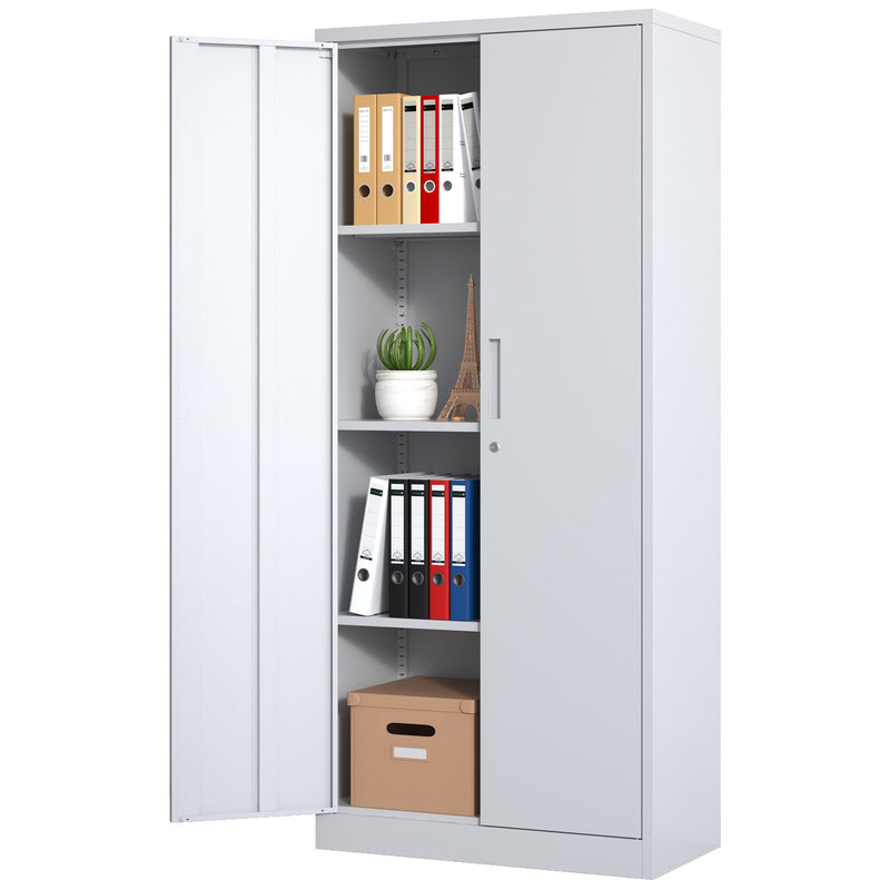 Heavy Metal Garage Storage Cabinet With Locking Doors, Steel, Adjustable Shelves by HouseOfZazla