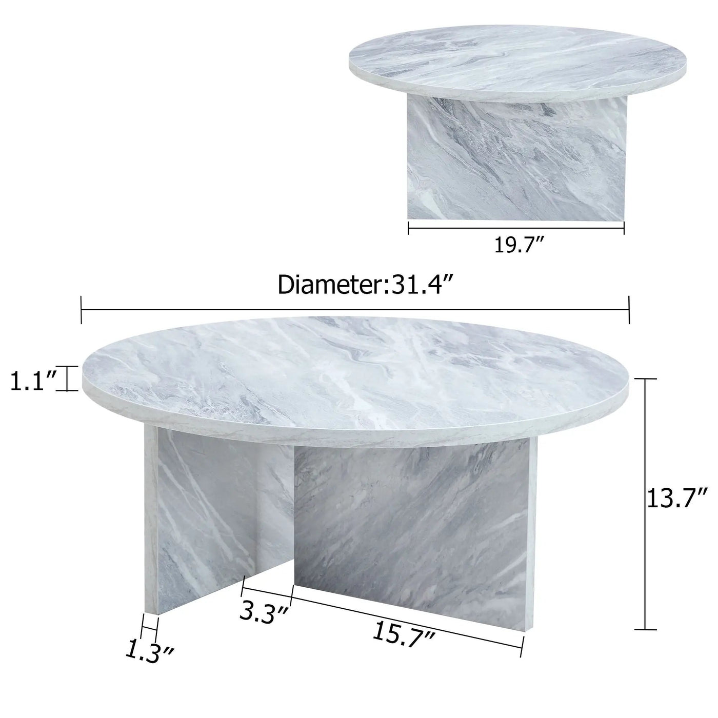 Versatile Round Coffee Table For Various Interior Styles by Unique Piece Furniture