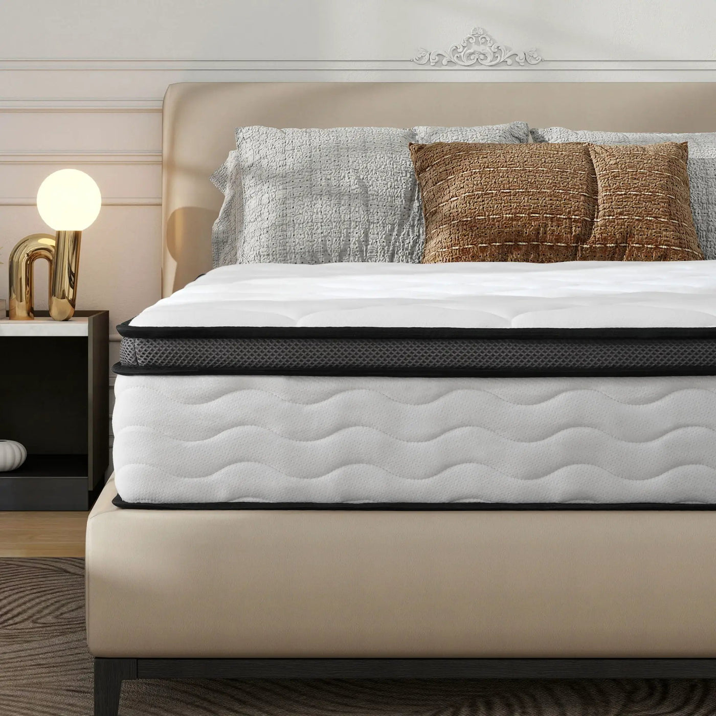 12" Hybrid Mattress With Pocket Coils And Memory Foam, Medium Firm by HouseOfZazla