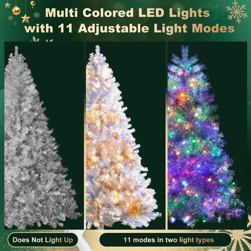 6FT Sliver Pre-Lit Artificial Christmas Tree by HouseOfZazla