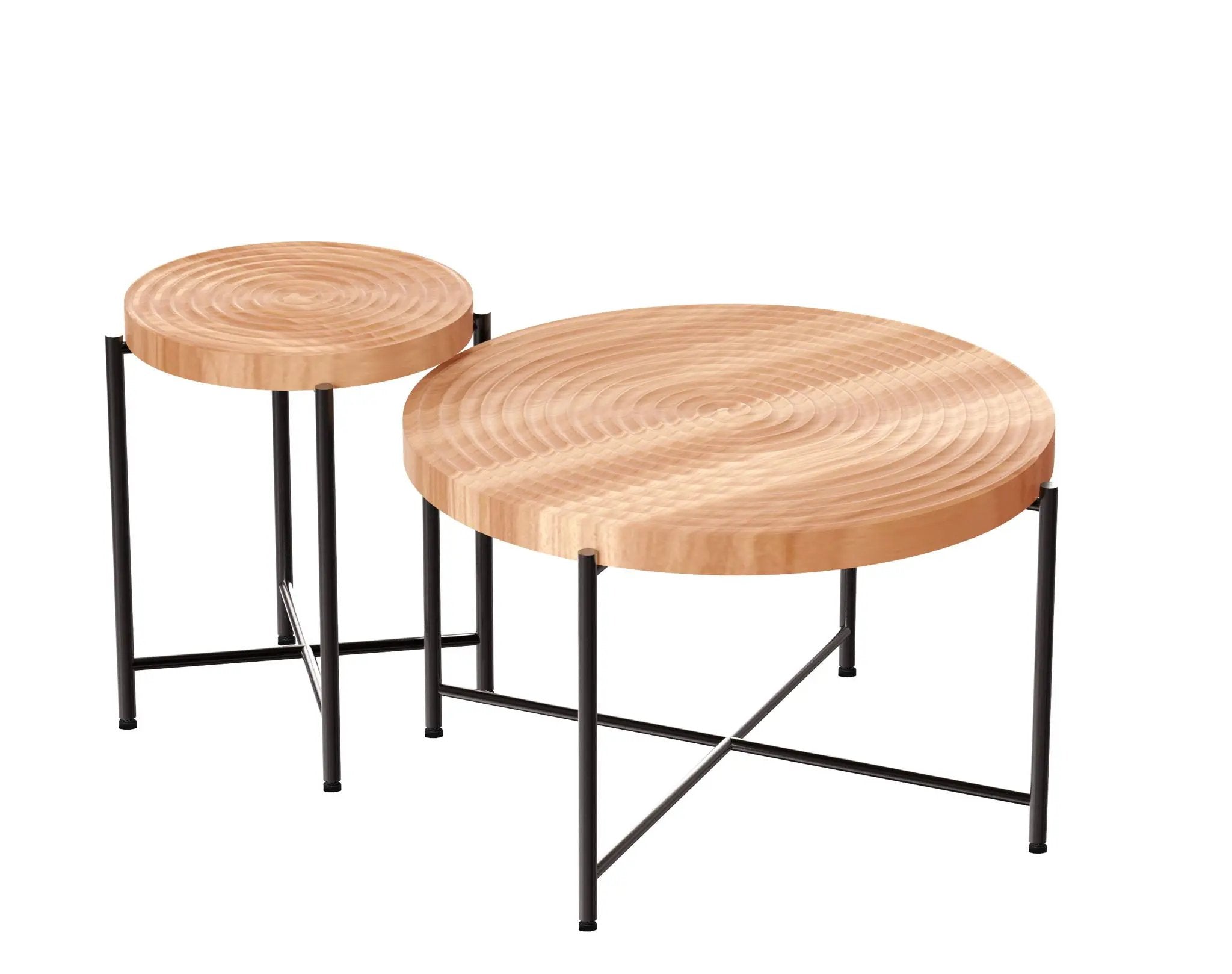 Coffee And End Table Set Waterproof Cover (Set of 2) - Natural Wood / Brown by HouseOfZazla
