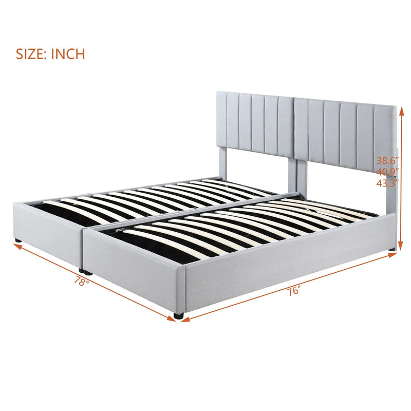 Upholstered Platform Bed With A Hydraulic Storage System by HouseOfZazla