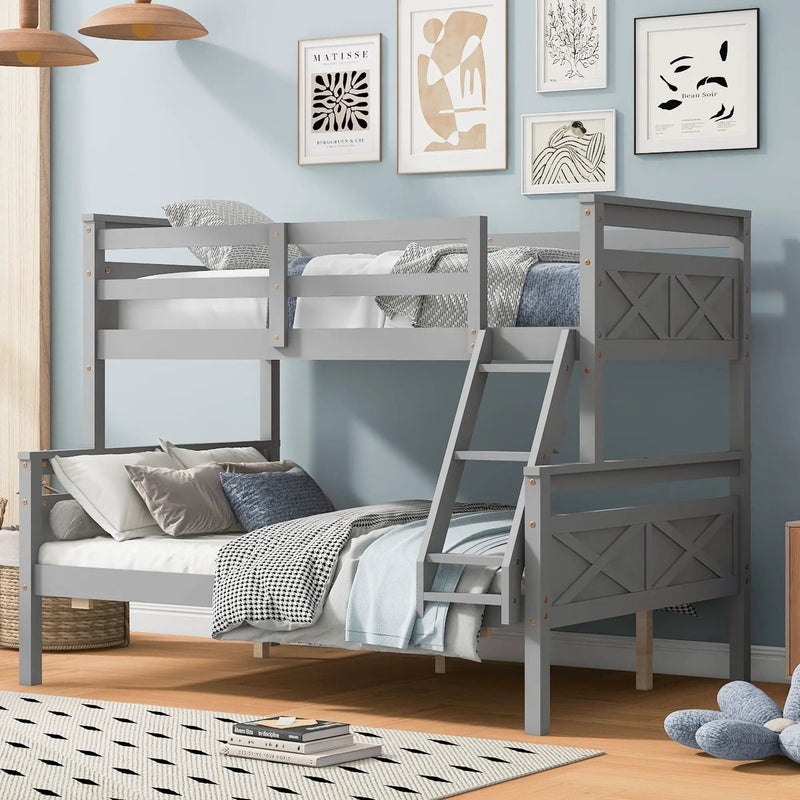 Bunk Bed With Ladder And Safety Guardrail by HouseOfZazla