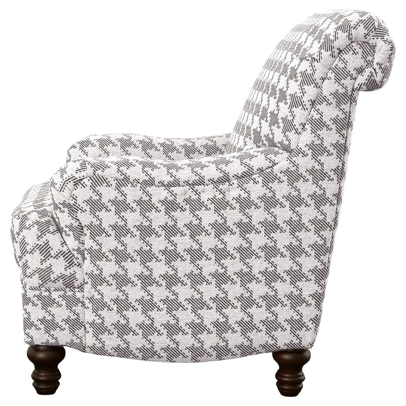 Glenn Upholstered English Arm Accent Chair Grey by Unique Piece Furniture