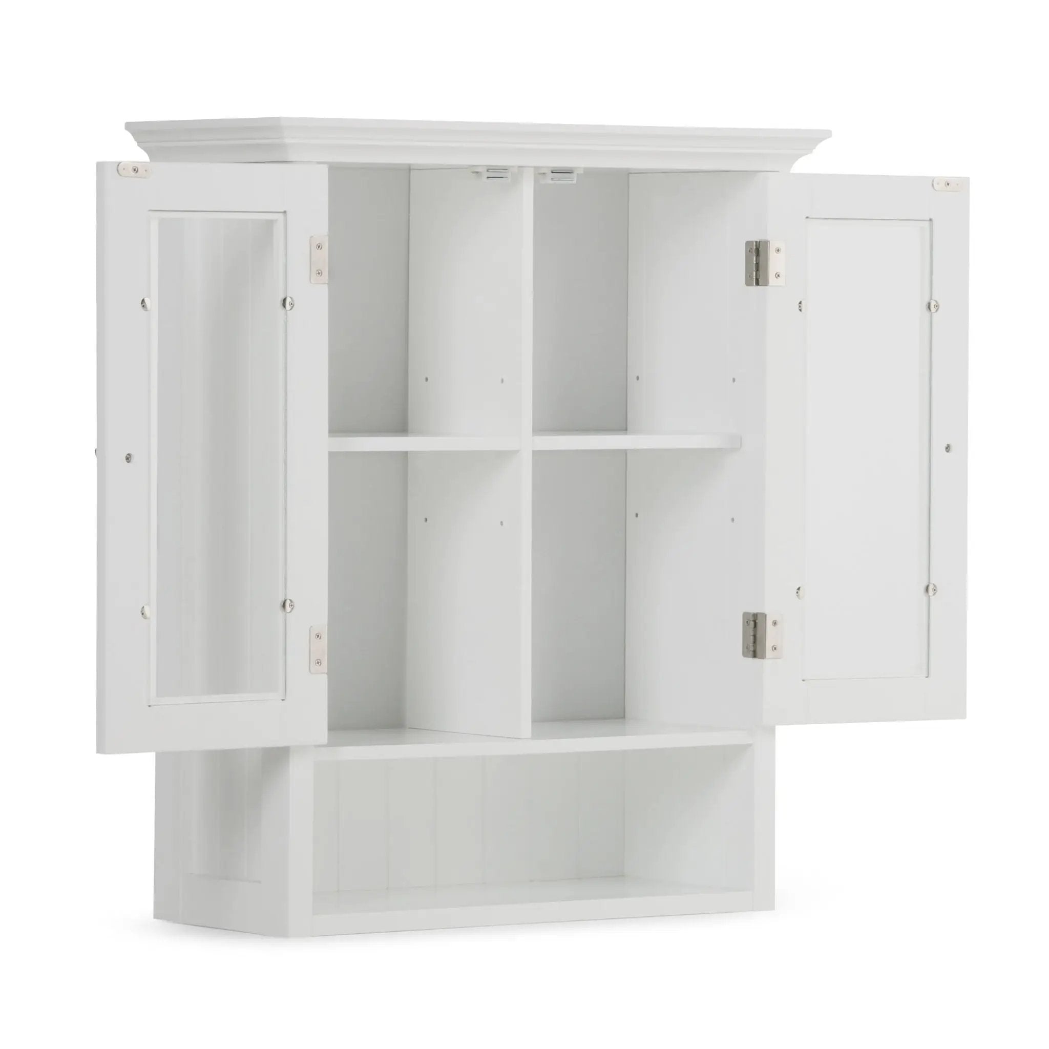 Acadian - Double Door Wall Cabinet - Pure White by HouseOfZazla